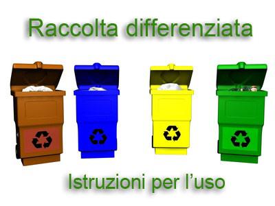 RACCOLTA DIFFERENZIATA VETRO-ORGANICO-PLASTICA-VARIE