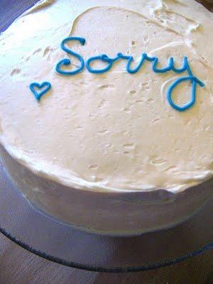 'i'm sorry' cake