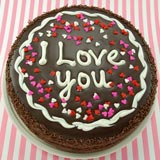 'iloveyou' chocolate cake