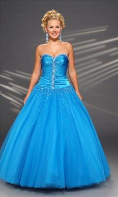 Nice blue prom dress