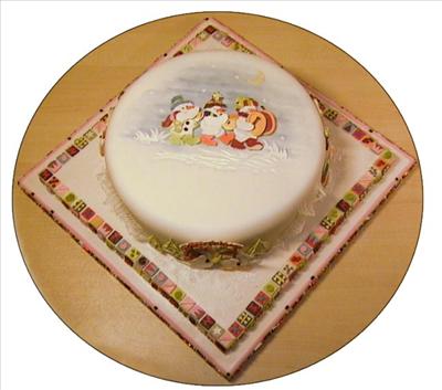 Snowman Cake 5