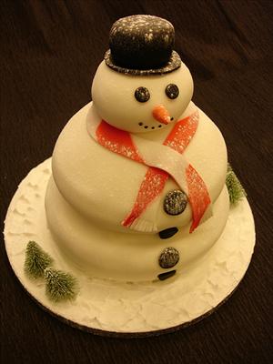 Snowman Cake 3