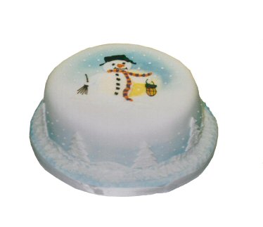 Snowman Cake 4