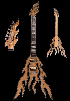 flaming guitar