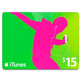 $15 itunes gift card