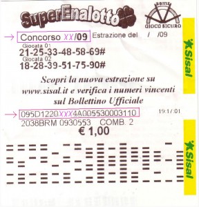 GIOCATA SUPERNALOTTO