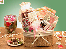Victorian Roses Basket
