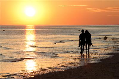 Sunset Walk on the Beach