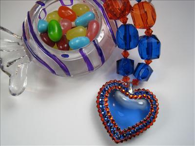 Gator Cube Heart Necklace