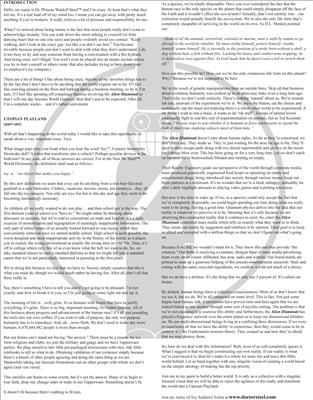 Doctor Steel's Manifesto