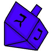 3-D Purple Dreidel