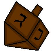 3-D Brown Dreidel