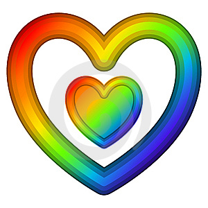 Rainbow heart