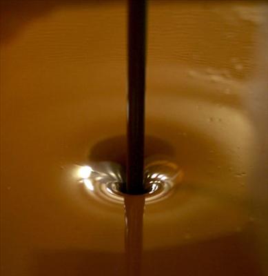 pouring chocolate