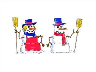 snowman couple