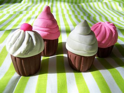 Cupcake Erasers