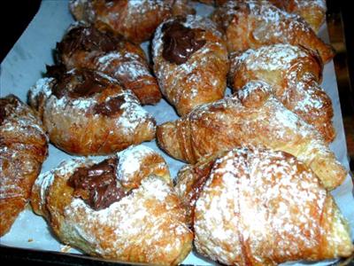 Cornetto alla nutella caldo