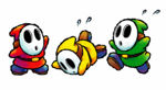 Three shy guys!
