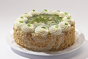Fruitcake with Whipped Cream