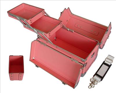 Hot baby doll pink makeup case