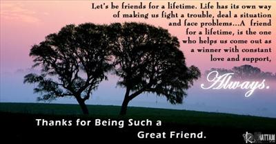 Thanks For Being Such A Great Friend