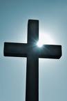 BLACK WITH SUNLIGHT CROSS