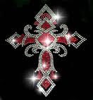 RED SPARKLY CROSS