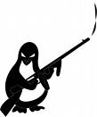 A flock of penguins/racoons/king cobras
