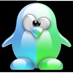 blue and green penguin
