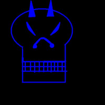 blue skull