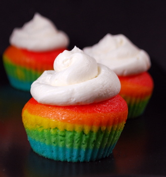 Rainbow Cupcakes