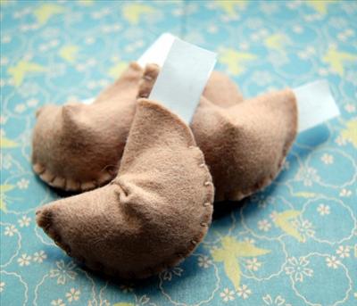 Felt Fortune Cookies from Kitty Ballistic