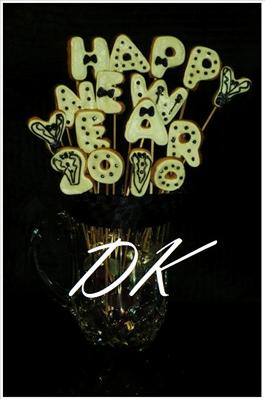 DK Happy New Year Cookie arrangement