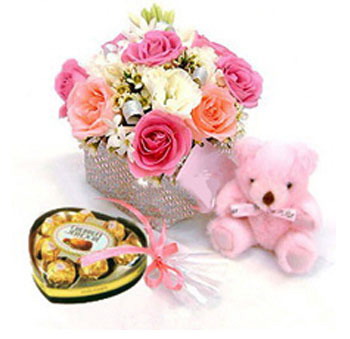 roses teddy choco
