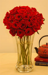 single colored bouquet of roses