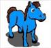 blue horse