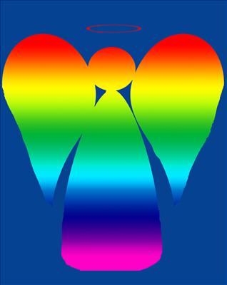 Bright Rainbow Angel