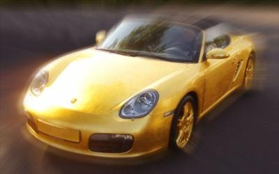 een gouden Porche!