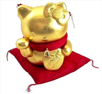 een gouden Hello Kitty!