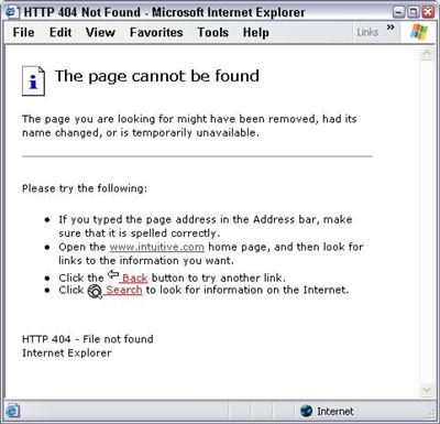 404 not found