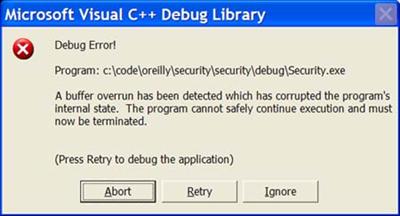 Visual C++ Runtime Error