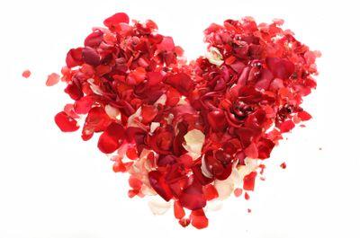 Rose petaled heart