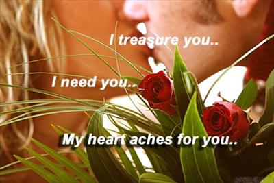 Passsionate Kiss: I treasure you... I need you... My heart aches for you...