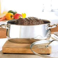 Princess Heritage® Stainless Steel 6-Qt. Deep Oval Roaster w/Lid & Roasting Rack (6563)