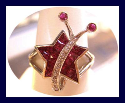 Ruby Star Ring