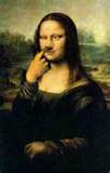 mona lisa picking nose