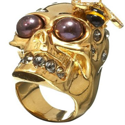 Golden Skull Ring