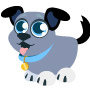 black-tailed blue dog