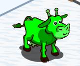 green cow