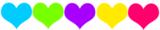 colored hearts